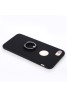 Rubberized Finger Ring Hard PC Case for iPhone 7 -Black